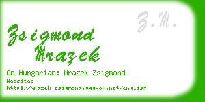 zsigmond mrazek business card